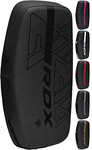 RDX Escudo Artes Marciales Curvo Kickboxing, Muay Thai con Empuñadura Sólida, Maya Hide Leather Kara Escudo de Boxeo para Entrenamiento, Taekwondo Almohadilla, Deportes de Combate Puñetazos