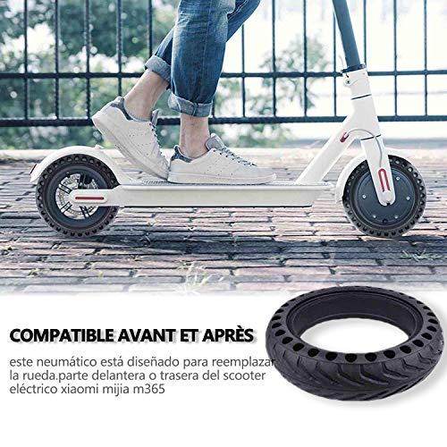 Ruedas Macizas Compatible con Xiaomi M365, Bangting 8 1/2 x 2 Neumatico Solido Panal Hole Tubos Sólidos Neumaticos de Repuesto Rueda Maciza Macizo para Mi Mijia M365 Scooter Eléctrico