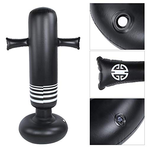 Saco de Boxeo Independiente, Saco de Arena de Boxeo Inflable, Entrenamiento de Alivio de Presión Para Adultos, Entrenamiento de Fitness(Black)