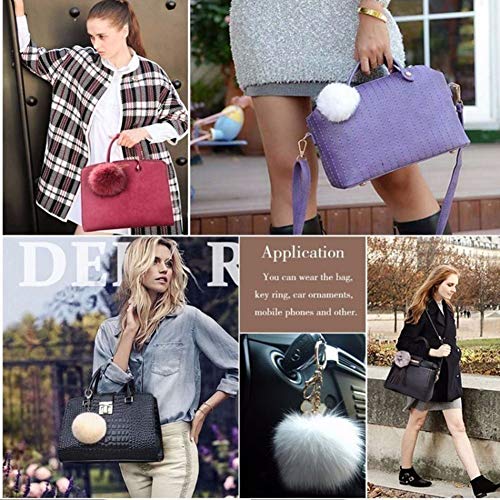 Shager Chica de Ballet Llavero Pompón Llavero Brillante Rhinestone Llavero para Mujer Niñas para Bolso Mochila Teléfono móvil Llavero de Coche Decoración Accesorios (Beige)