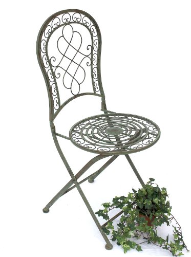 silla silla de jardín málaga 12185 silla Plegable 92 cm de metal – hierro forjado