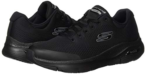 Skechers Arch FIT, Zapatillas Hombre, Negro Negro Negro Textil Borde Sintético BBK, 42 EU