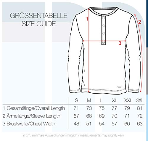 !Solid Timur Camiseta Básica De Manga Larga Longsleeve para Hombre con Cuello Grandad De 100% algodón, tamaño:S, Color:Insignia Blue (1991)