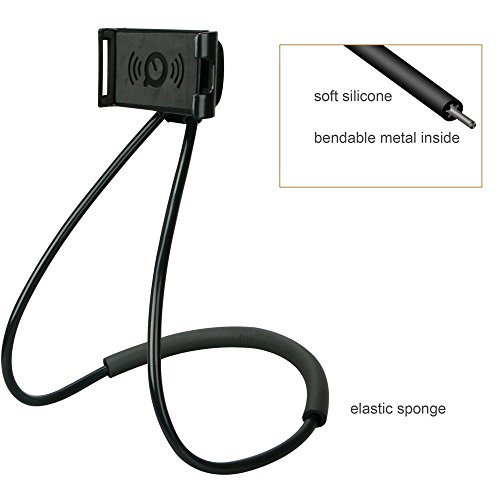 Soporte universal elegante del teléfono móvil, colgante en el soporte del teléfono celular del soporte del cuello, soporte perezoso flexible DIY que rota libre para las funciones múltiples