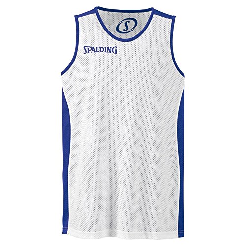 Spalding Essential Reversible Camiseta de Juego, Hombre, Azul Royal/Blanco, XXS