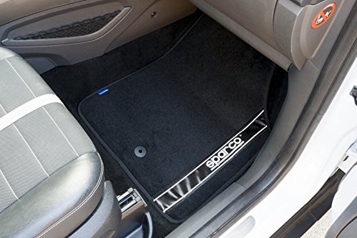 Sparco S03763BNR New Strada B Alfombras, Negro/Negro/Blanco