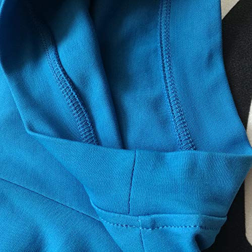 THEECA - Pantalones cortos de yoga para mujer y hombre, diseño de Iyengar, color azul