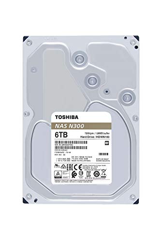 Toshiba HDWN160UZSVA N300 - Disco duro interno (6TB, NAS, 7200RPM, 128MB ,3.5" ,SATA), Plata