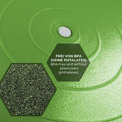 TRESKO® Pelota de Gimnasia Anti-Reventones | Bola de Yoga Pilates y Ejercicio | Balón para Sentarse | Balon de Ejercicio para Fitness | 300 kg | con Bomba de Aire | Púrpura | 55cm