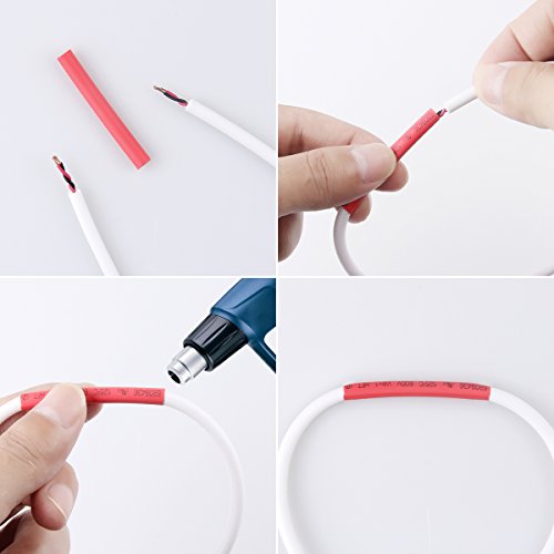 Tubo Termorretráctil 750 Piezas,Preciva 2: 1 Poliolefina Tubo Termoretráctil Envoltura de Alambre 5 Color 12 Tamaño para Protección el cable,Prevenir la corrosión del metal etc