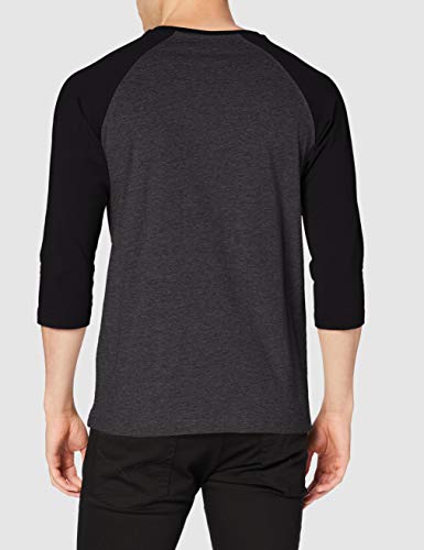 Urban Classics Contrast 3/4 Sleeve Raglan tee Camiseta, Mehrfarbig (Cha/Blk 00314), M para Hombre