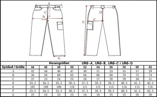 Urgent URG-B - Pantalón de trabajo (315 g/m²) Negro 52