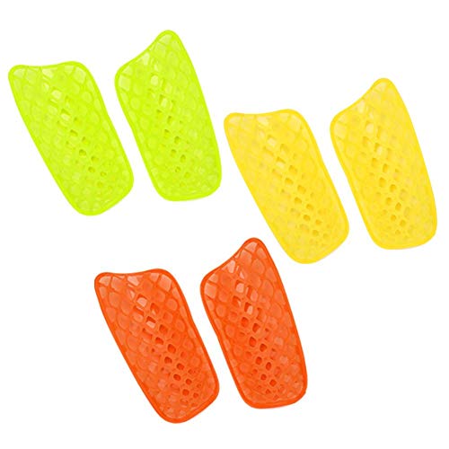 VGEBY Espinilleras Espuma de Boxeo Almohadilla Protectora de plástico para Adultos Fútbol Fútbol Fitness Kickboxing Sparring Protección de piernas(Naranja)