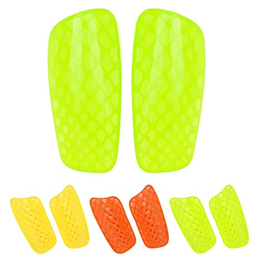 VGEBY Espinilleras Espuma de Boxeo Almohadilla Protectora de plástico para Adultos Fútbol Fútbol Fitness Kickboxing Sparring Protección de piernas(Naranja)