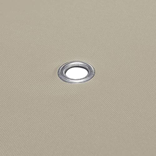 vidaXL Toldo de Cenador de Repuesto Tela Impermeable Beige 3x3 m Techo Pérgola