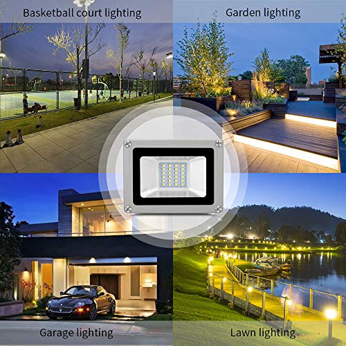 Viugreum Focos LED Exterior 20W, Floodlight Led 2000LM 6500K(Blanco Frío), Iluminación interior exterior Impermeable IP65, Foco LED para Jardín, Fábrica[Clase de eficiencia energética A]