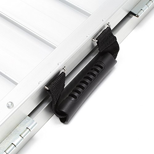 WilTec Rampa Corta de 62cm para un escalón 270kg Aluminio Portátil Plana Minusválidos Acceso Sin barreras