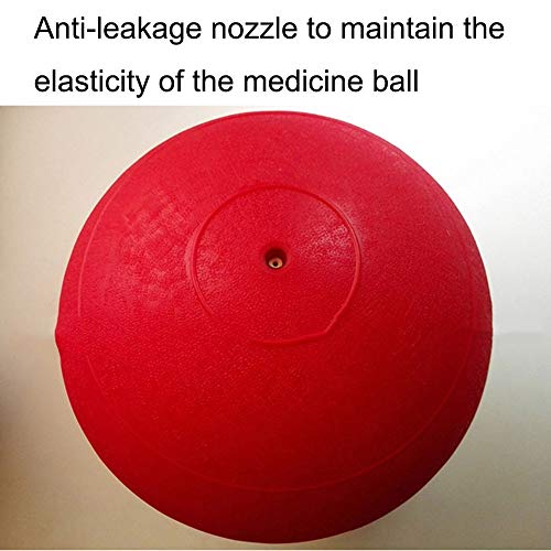 WXYZ Pelota Medicinal Balón Medicinal De Fitness Rojo, Bola Grand Slam Rellena De Arena, Bola De Gravedad, Superficie Antideslizante De PVC Grueso Para Un Agarre Fácil, Entrenamiento Muscular 2kg-20kg