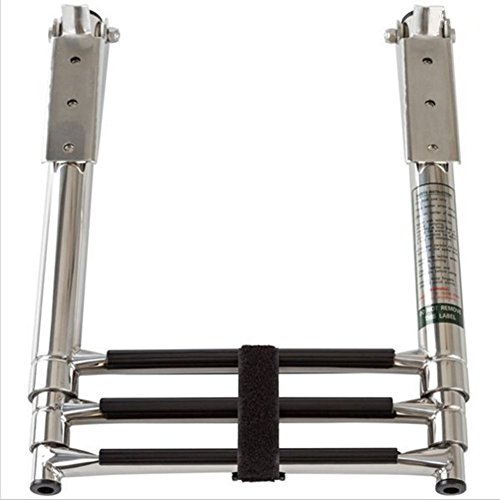 xingbailong Escalera telescópica plegable de acero inoxidable con 3 escalones