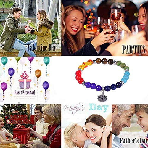 zhppac Pulsera con Cuentas brazaletes Mujer Pulsera de curación El estrés de la Pulsera Pulsera Palm Pulsera Colgante Pulsera de Perlas de Encanto 2