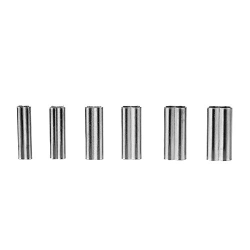 100 piezas de manguitos de engarzado de doble barril, manguito de doble barril manguitos de cable de alambre manga de bucle de engarzado de cobre línea de pesca conectores de tubo aparejos(1.2mm*10mm)