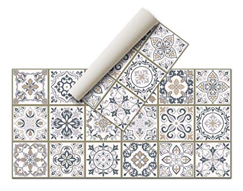 Alfombra Vinílica - (Hidráulica, 80x40 ) - Distintos diseños y tamaños - Opción personalizable - Alfombra Cocina, baño, salón comedor - Antideslizante - Alfombra dormitorio - Goma esponjosa, suelo PVC