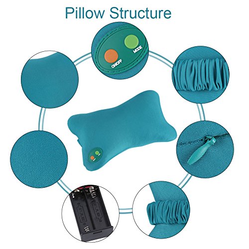 Almohada de masaje, suave y eléctrico para amasar el cuello, cojín estimulador para aliviar el dolor de espalda, coche, oficina, hogar, uso de siesta, aprobado por la CE