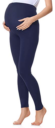Be Mammy Leggins Premamá Embarazo Ropa Deporte BE20-230 (Azul Marino, XL)