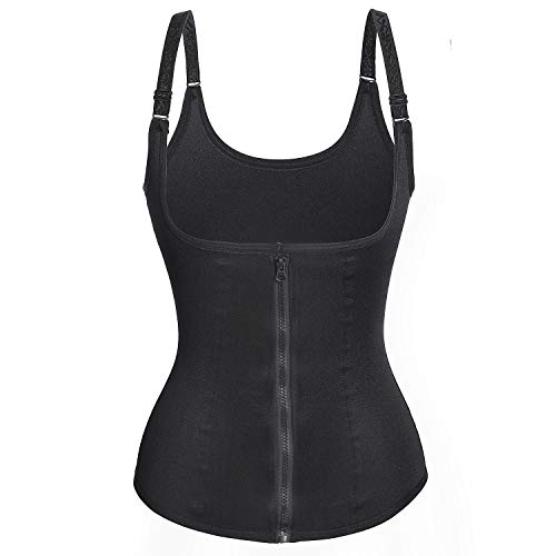 Bingrong Ropa Faja Reductora Mujer Adelgazante Lencería Moldeadora Shapewear Body Waist Trainer Corse de Abdomen Chaleco Moldeador Mujer (Negro, Large)