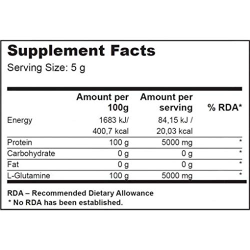 Biotech USA 100% L y Glutamine Aminoácido - 500 gr