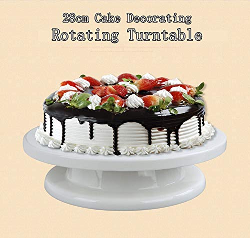 Bocotoer Plato giratorio de glaseado de 28 cm para decoración de tartas, giratorio, para repostería, soporte para tartas