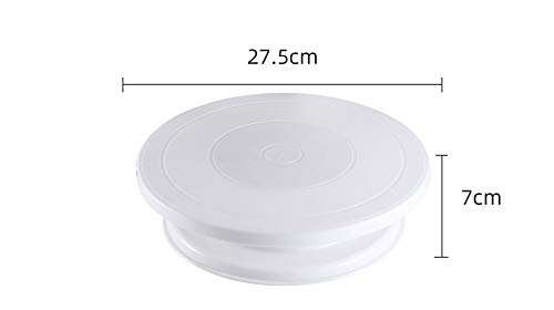Bocotoer Plato giratorio de glaseado de 28 cm para decoración de tartas, giratorio, para repostería, soporte para tartas