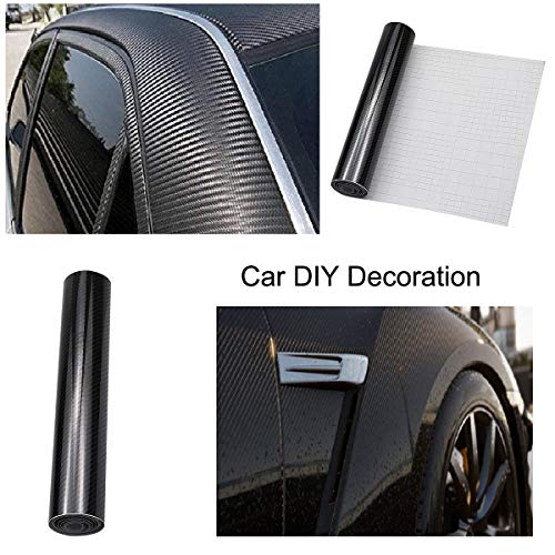 C100AE 6D Vinilo Fibra de Carbono Adhesiva, Vehículos Película Pegatina Decoración Autoadhesiva A Prueba de Agua Libre de Burbuja, DIY Decoración para Coche Motocicleta PC Muebles, 300cm*30cm