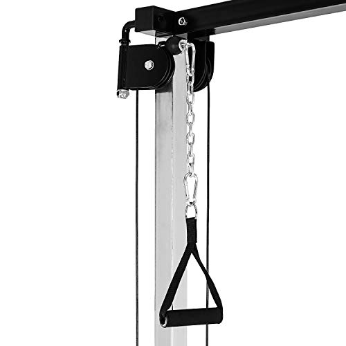 CapitalSports CA Tremendour - Máquina de poleas, Accesorio para Jaula de musculación, Entrenamiento, Mangos con Relleno, Material Acero, Antracita