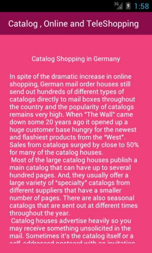 Catalog , Online and TeleShopping