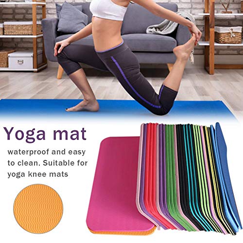 Colchoneta De Ejercicio Alta Densidad Y Extra Gruesa Colchoneta De Yoga con Líneas De Alineación Soporte De Placa De Rodilleras Cojín De Codos Cojín Color Aleatorio