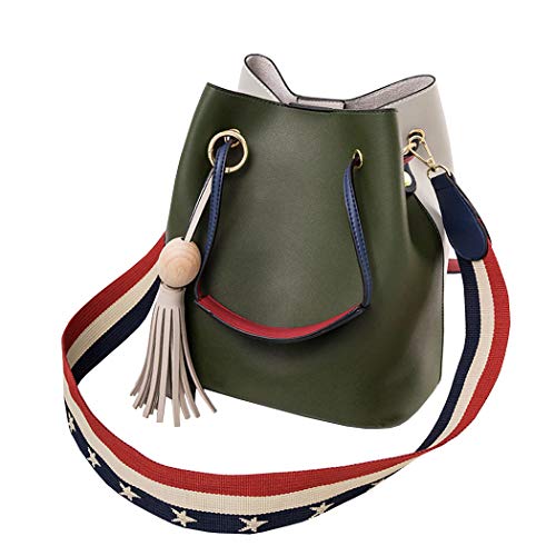 DEERWORD Mujer Shoppers y bolsos de hombro Bolsos bandolera Carteras de mano y clutches Verde V2