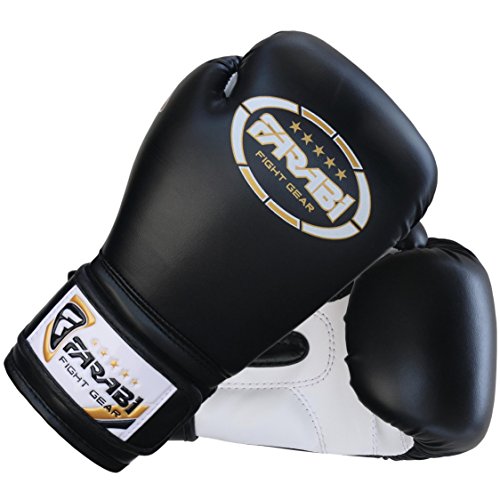 Farabi Kids Boxing Gloves Black 6-oz