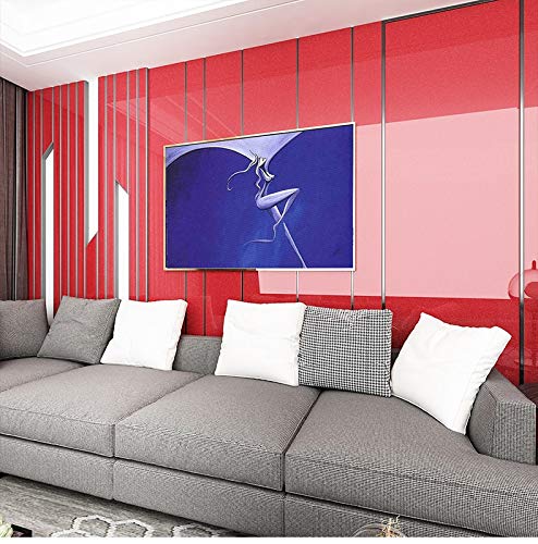 Hode Papel Adhesivo para Muebles Rojo 30cm X 3m Impermeable Vinilo Pegatina Autoadhesivo Decorativo Papel Pintado Cocina Baño PVC