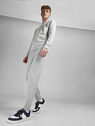 Jack & Jones Jjigordon Jjshark Sweat Pants Viy Noos Pantalones de Deporte, Gris (Melange Gris Claro Melange Gris Claro), W (Tamaño del Fabricante: L) para Hombre