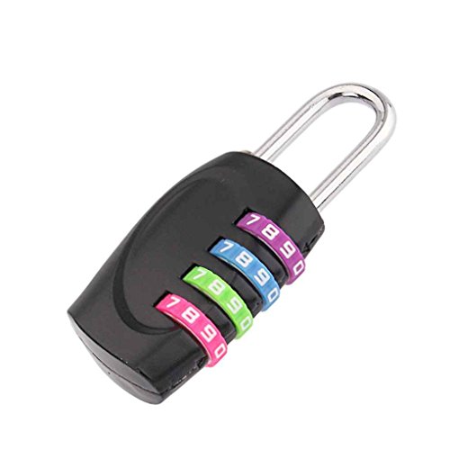 Junecat Nueva 4 dígitos combinación de Cuerpo de Aluminio Candado de contraseña para la Maleta del Recorrido