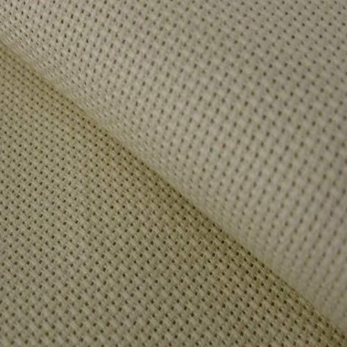 LAS TELAS ... Tejido por Metros, Tela Panamá para Punto de Cruz 100% Algodón. Ancho 1.50 Mtrs. 1 Mtr. (Beige)