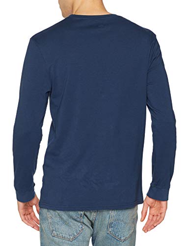 Levi's Original Hm tee Camiseta, LS Cotton + Patch Dress Blues, M para Hombre