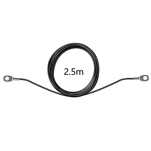 LFJ Cable de Acero para Fitness, Cuerda Gimnasio Alambre Resistente Poleas para Cables Máquina Accesorios Gym en Casa Equipo de Levantamiento de Pesas (2,5m)
