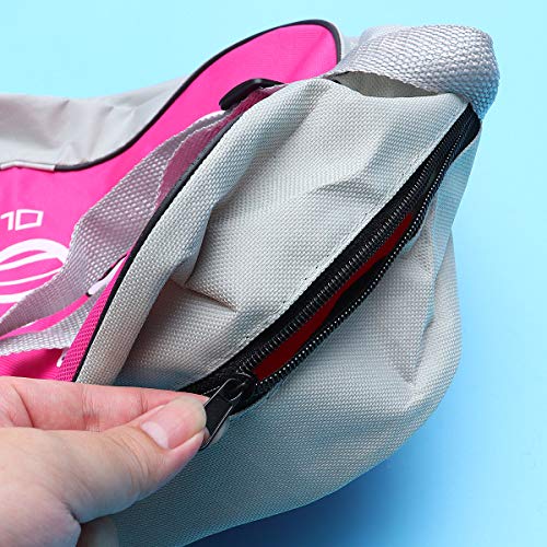 LIOOBO Bolsa para Patines de Hielo, Estampada, Bolsa de Almacenamiento, portátil, Correa de Hombro Ajustable, Patines en línea para niños y Adultos (Rosa)