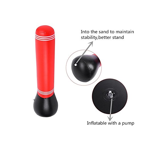 Nadalan Saco de arena inflable del saco de arena del compartimiento de la bolsa de arena para los niños o principiantes  