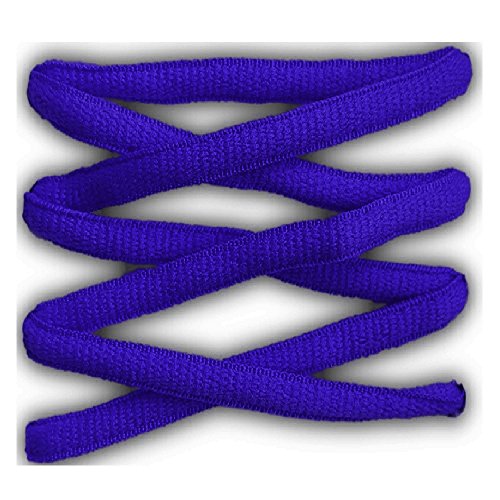 neon nights Cordones deportivos ovalados 125 cm azul marino