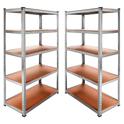 OcioDual 2x Estanteria Metalica Galvanizada 875kg 5 Baldas 180 x 90 x 40cm Ideal Garaje