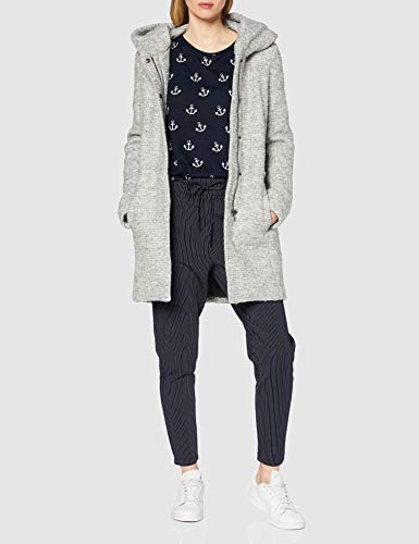 Only Onlsedona Boucle Wool Coat Otw Noos Abrigo, Gris (Light Grey Melange Detail:Melange), 36 (Talla del fabricante: X-Small) para Mujer