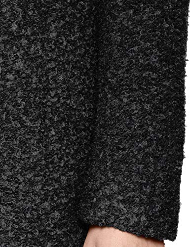 Only Onlsedona Boucle Wool Coat Otw Noos Abrigo, Negro (Black Detail:Melange), 40 (Talla del fabricante: Medium) para Mujer